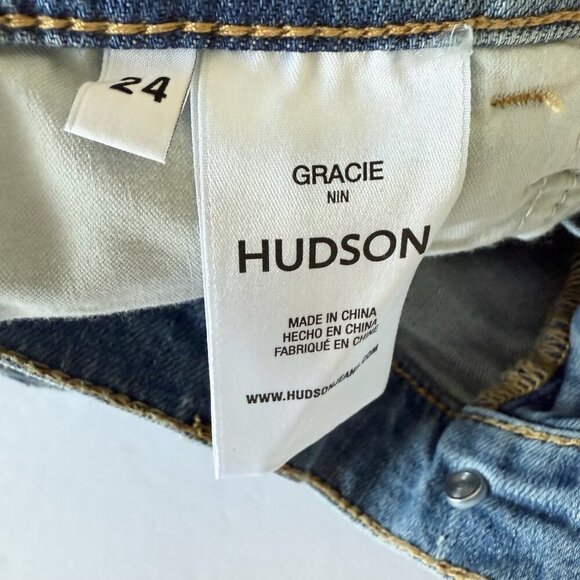 Hudson Jeans Women’s Gracie Star Struck Midrise Cutoff Denim Jean Shorts Size 24 - Picture 10 of 10